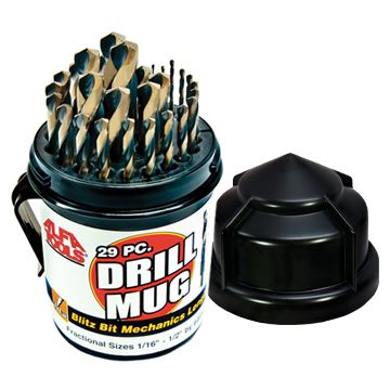 29 PC.BLITZ BIT MECHANIC LENGTH DRIL MUG