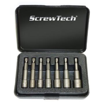 7 PC MAGNETIC NUT SETTER SET 2-9/16" OAL