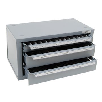 THREE DRAWER TAP/DRILL DISPENSER